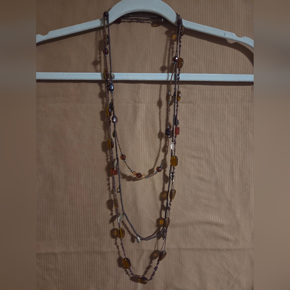 Elegant Multi-Strand Beaded Necklace